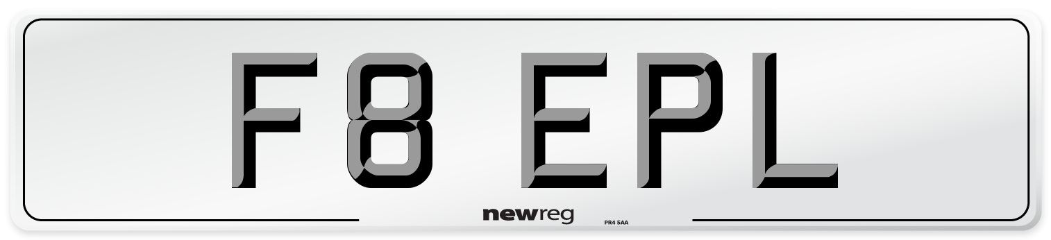 F8 EPL Number Plate from New Reg